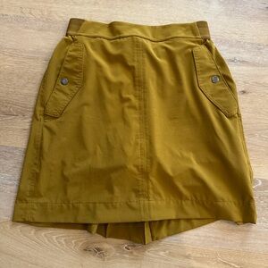 Athleta Mustard Yellow Active Skort with Elastic Waistband